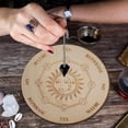 thumbnail image 2 of Planche de Pendule en Bois Rond avec Pendentif Collier Noir Décoration Maison, 2 of 9