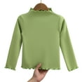 thumbnail image 4 of yocbz Girl Long Sleeve Shirts Cotton Toddler Girls Long Sleeve Raglan Tee Kids Boys Cotton Color Block Patchwork Tshirt Loose Round Neck Top Green,Size for 11-12 Years, 4 of 5