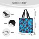 thumbnail image 3 of Fotbe Blue Butterflies Bolsa Tote con Estampado para Mujer, Bolsos con Cremallera, Bolsa de Hombro Casual de Gran Capacidad con Bolsillos Internos, 3 of 7