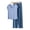 Navy, variant on FDGIU Women 2-Piece Pajama Set - Short Sleeve V Neck Top & Wide Leg Pants Loose Solid Color Loungewear Soft Sleepwear