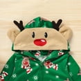 thumbnail image 5 of Sinhoon Christmas Family Matching Pajama Romper Jumpsuit Reindeer Hooded Christmas Outfit Matching Holiday Pajamas Sleepwear for Family Adult Kids Baby, 5 of 7