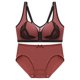 thumbnail image 1 of Conjunto de sujetador push up con botones en la espalda y sin aros de talla grande para mujer, traje a juego para mujer, 1 of 7