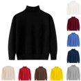 thumbnail image 4 of PINQI Toddler Christmas Pullover Sweater 2-14 Years Boys Girls Funny Kids Warm Long Sleeve Turtleneck Sweatshirt Crewneck Winter Clothes(BU2,7-8 Years), 4 of 4
