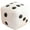 White, variant on Plush Dice for Bunco or Casino Party Decorations - 25cm Square Plush Dice for Bunco Party Supplies