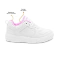 thumbnail image 2 of Tenis escolar Coqueta para niña sintético blanco con detalles en rosa, 2 of 5