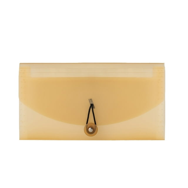 Btomtd Storage Categorizable Multifunctional Labeled File Package Tickets Rack Accordion Bag, Yellow