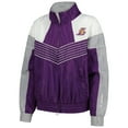 thumbnail image 2 of Women's The Wild Collective Purple Los Angeles Lakers Courtside Half-Zip Track Jacket, 2 of 3