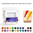 thumbnail image 1 of Acrylic Markers for Kids, 2-In-1 Dual Tip Washable Coloring Pens | No Bleed Layerable Ink Art Markers | Safe for Students Drawing and School Supplies, 1 of 7