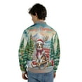 thumbnail image 5 of Merry Christmas Santa Reindeer Antlers Australian Shepherd Sleigh Xmas Winter Holiday All Over Print 3D Baseball Jacket Aussie Dog Lover Gifts Bomber Jacket Softball - 00023, 5 of 6