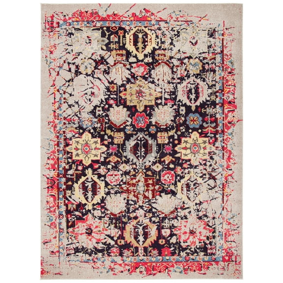 SAFAVIEH Monaco Shannon Abstract Area Rug, Grey/Multi, 9' x 12'