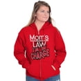 thumbnail image 4 of Moms Law I'm in Charge Funny Quote Womens Plus Size Graphic Zipper Hoodie Brisco Brands 4X, 4 of 5