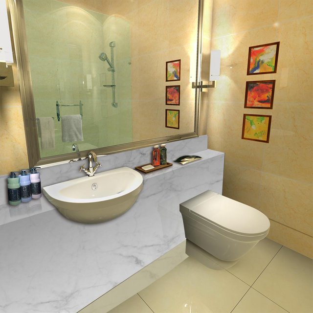 Adhesivos De Pared Marble Tile Stickers Autoadhesivo Marble Textured Wall Stickers- 30x200cm / 11.81x 78.74inch Patrón 3 Macarena Pegatinas de pared con textura de mármol