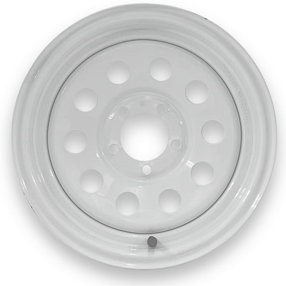 SteelMaster Steel Trailer Wheel 14x6 5 on 4.5 Bolt TR413 White Modular