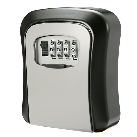 Aluminum Alloy Wall Mount Box 4-Digit Combination Password House Keys Storage Box Box