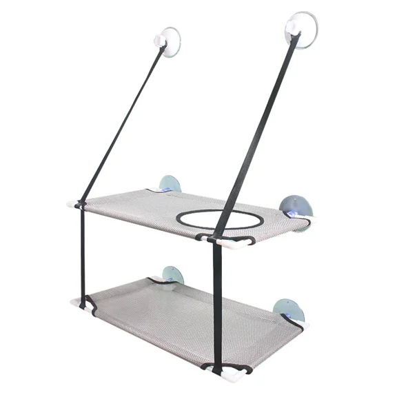 Dual Layer Suction Cup Cat Hammock Comfortable Pet Sleeping Space