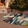 thumbnail image 6 of Sikiie Colorful Bulldog Duo 30-48 inches {designName} Print Christmas Tree Skirt Snowman Xmas Tree Skirt with Edge Christmas Decorations for Holiday Party-36", 6 of 7