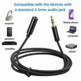 thumbnail image 1 of Computer Laptop Phone Tablet Portable Audio Extension Cable Male to Female 3.5mm Male to Female Adapter Conversion Connector Sound Equipment 1m, 1 of 1