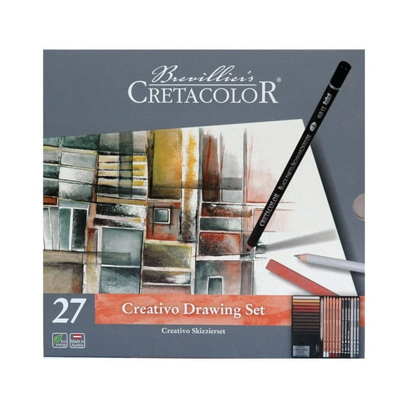Cretacolor Creativo Tin Drawing 27-Piece Set