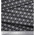 thumbnail image 3 of Soimoi Poly Crepe Fabric Dot & Ogee Damask Decor Fabric Printed Yard 52 Inch Wide, 3 of 3