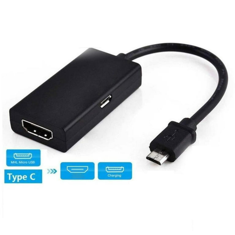  Cable HDMI adaptador micro USB/C, 1080P Bluetooth