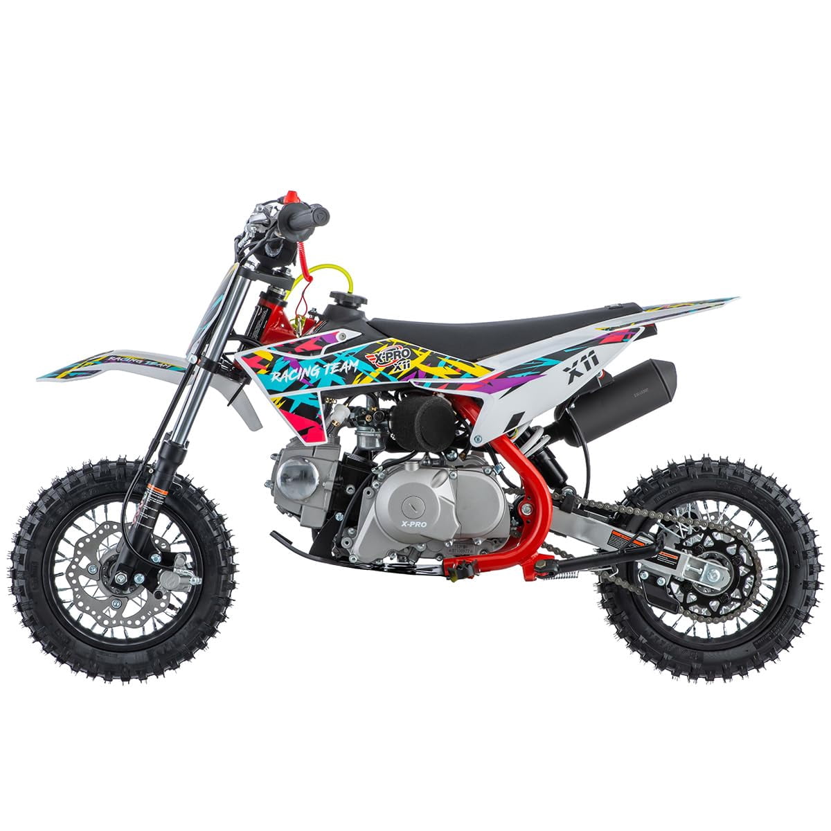 X-Pro Brand New X11 110cc Dirt Bike Gas Dirt Bike Pit Bikes Youth Dirt Pitbike with Automatic Transmission, Electric Start, 10"/10" Tires!