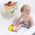 thumbnail image 3 of CHUANK Mesh Bath Toy Holder with Bottom Zipper  Hanging Toy Organizer  Shower Caddy  2 Pack White, 3 of 11
