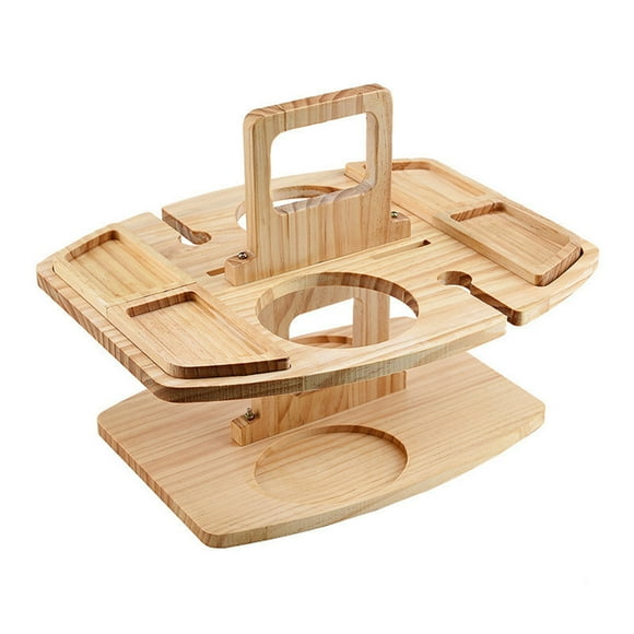TopLLC Portable Wine Table With Foldable Picnic Snack Tray For Beach Camping RV Outdoor Concerts on Clearance
