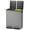 Matte Gray, variant on Kitchen Trash Can, TINKLE WELL 16 Gallon Dual Compartment Stainless Steel Trash Can with Lid and 2 Removable Inner Buckets, Home, Office, Matte Black