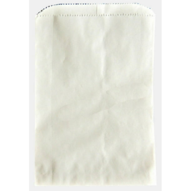 5" x 7" White FLAT PAPER Merchandise Bags (25Pack)