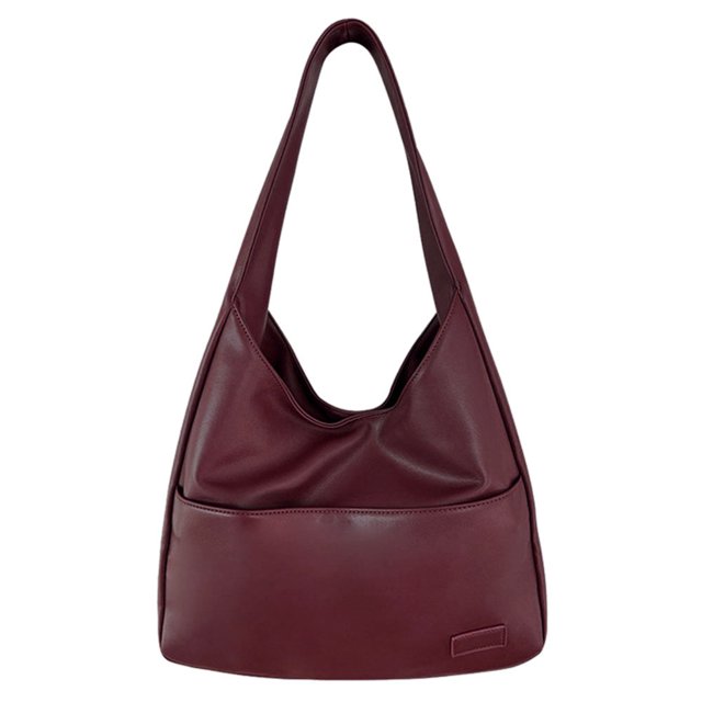 Bolso Mano Retro para Mujer Bolso Informal Suave para Las Axilas Bolso para Otoño E Invierno (rojo)