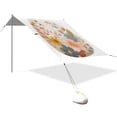thumbnail image 3 of Portable Beach Tent Sun Shelter With Ground Pegs Water And Wind Resistant Sun Shade Canopy Angle Adjustable Watercolor Easter Egg, 3 of 7
