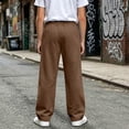 thumbnail image 5 of Falkdiz Warm Sweatpants for Girls Loose Winter Pockets Outdoor Relaxed fit Pantalones Open Bottom Straight Leg Casual Girls Pants , Brown , Size: 14-15 Years, 5 of 8