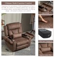 thumbnail image 5 of Lift Chair for Elderly Big Man Recliner Adult 28-Inch Wide Seat – Lay Flat Lift Recliner with Heat Massage - Flip Arm Storage Cup Holders - USB Type C Charging - Big Tall 400 lbs, 5 of 10