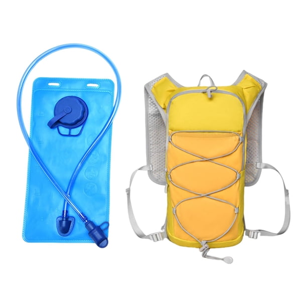 Chaleco de hidratación para correr, , versátil, con bolsillo, mochila de hidratación para maratón, escalada, ciclismo, senderismo y rutas de Amarillo