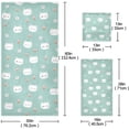 thumbnail image 2 of Coolnut 3 PCS Towel Cat Face with Ice Cream Cotton Bath Towel Set (1 Bath Towel, 1 Hand Towel, 1 Washcloth) for Bathroom, Super Soft and Quick Dry Towels, 2 of 6
