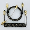 thumbnail image 1 of Cable de aviador de alambre de resorte en espiral para teclado mecánico tipo C (3x RGB negro) Ehuebsd Para estrenar, 1 of 9