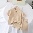 thumbnail image 2 of TOWED22 Toddler Boys Rocket Blast Print Short Sleeve T-Shirt Shorts Casual Summer Clothes Set Khaki,12-18 M, 2 of 9