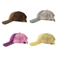 thumbnail image 4 of SPRING PARK Women Vintage Washed Cotton Soft Mesh Adjustable Baseball Cap, 4 of 7