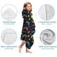 thumbnail image 7 of Blue Controllers Games Icons Black Pattern Hooded Bath Towel，60"x35" for Ages 3 To 12 Kids, Quick Dry Lightweight Soft Microfiber Hood Beach Towel Cover Up for Kids, 7 of 7