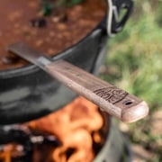 Petromax Kitchen or Campfire Serving Ladle with Spout, Durable Stainless Steel and Wooden Handle, Extra Large 8.5 fl oz