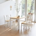thumbnail image 3 of Livinia Cabin 45.3" Modern Farmhouse Wooden Dining Table (White-Oak), 3 of 9
