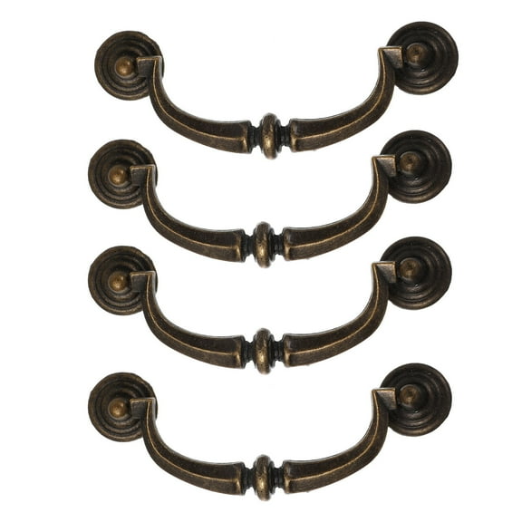 8 pcs Bronze Retro Handles Decorative Door Pulls for Wood Box Drawer Closet