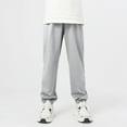 thumbnail image 2 of Boys Joggers Gray Cotton Pants, Elastic Cuff Sweatpants for School and Play, Soft Athletic Casual Pants for Kids Boys (Sizes 4-14),Size 6-7T, 2 of 7