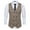 Khaki, variant on SWSMCLT Men's Fitted Sleeveless Suit Vest Double Breasted Waistcoat Cotton Business Formal Top Black 42
