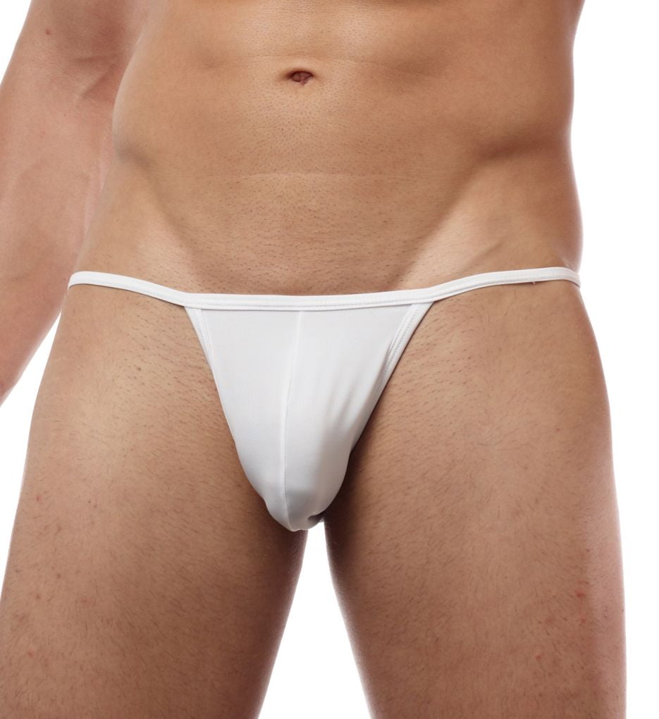 Men's Cover Male 112 Low Rise Cheeky String Bikini (White M)