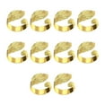 thumbnail image 1 of Anillos de servilletas de 10x hojas de servilleta hebillas elegantes decoración decorativa decoración de la mesa para fiestas reuniones familiares de Oro, 1 of 8