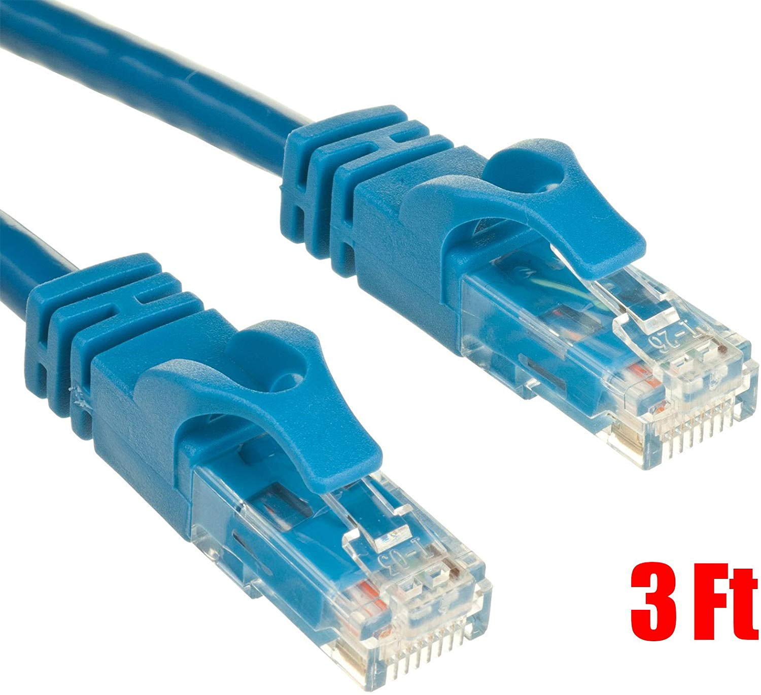 3ft CAT6 Ethernet Network LAN Router Patch Cable Cord Wire Blue 50 Pack Lot 