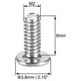 thumbnail image 3 of Uxcell M2x6mm Computer Screw Fastener Silver Tone 3.8mm Dia Screw Head 100 Pack, 3 of 5