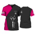 thumbnail image 1 of Camiseta de verano personalizada con estampado 3D para hombre y mujer, camisa Unisex de aseo, uniforme, ropa no laboral, DW171Adult size XXXL Gao Jinjia LED, 1 of 2