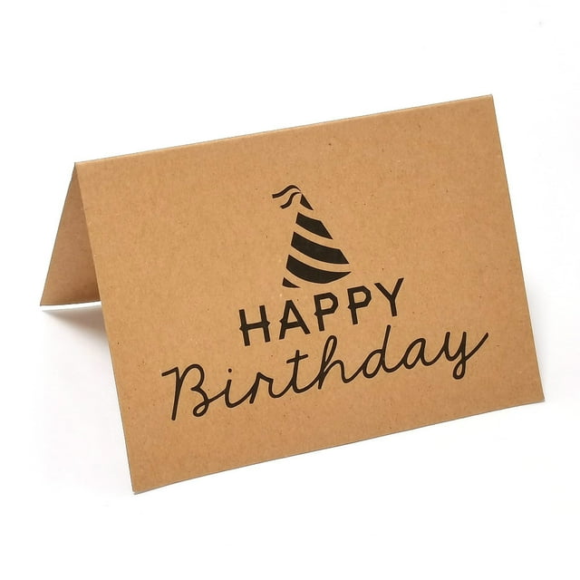 10 Pack Kraft Thank You Cards with Envelopes Bulk Set, Blank Inside, Rustic Design (Brown, 3.5 x 5 In)